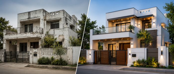 Remarkable Home Transformations House Painting Before and After Transformation Vadodara